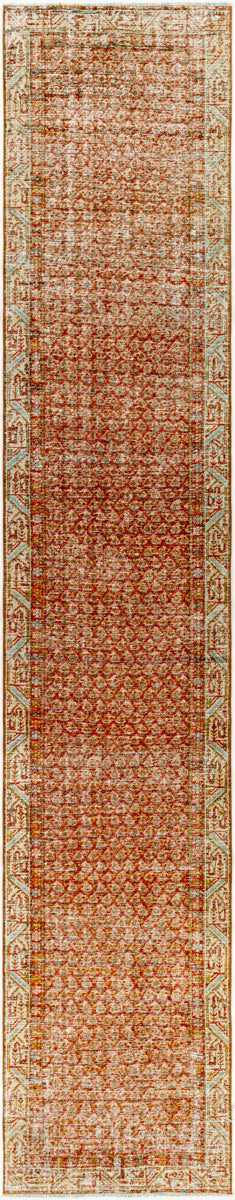 Antique One of a Kind AOOAK-1036 2'8" x 13'4" Handmade Rug AOOAK1036-28134  Camel, Clay, Brick Surya