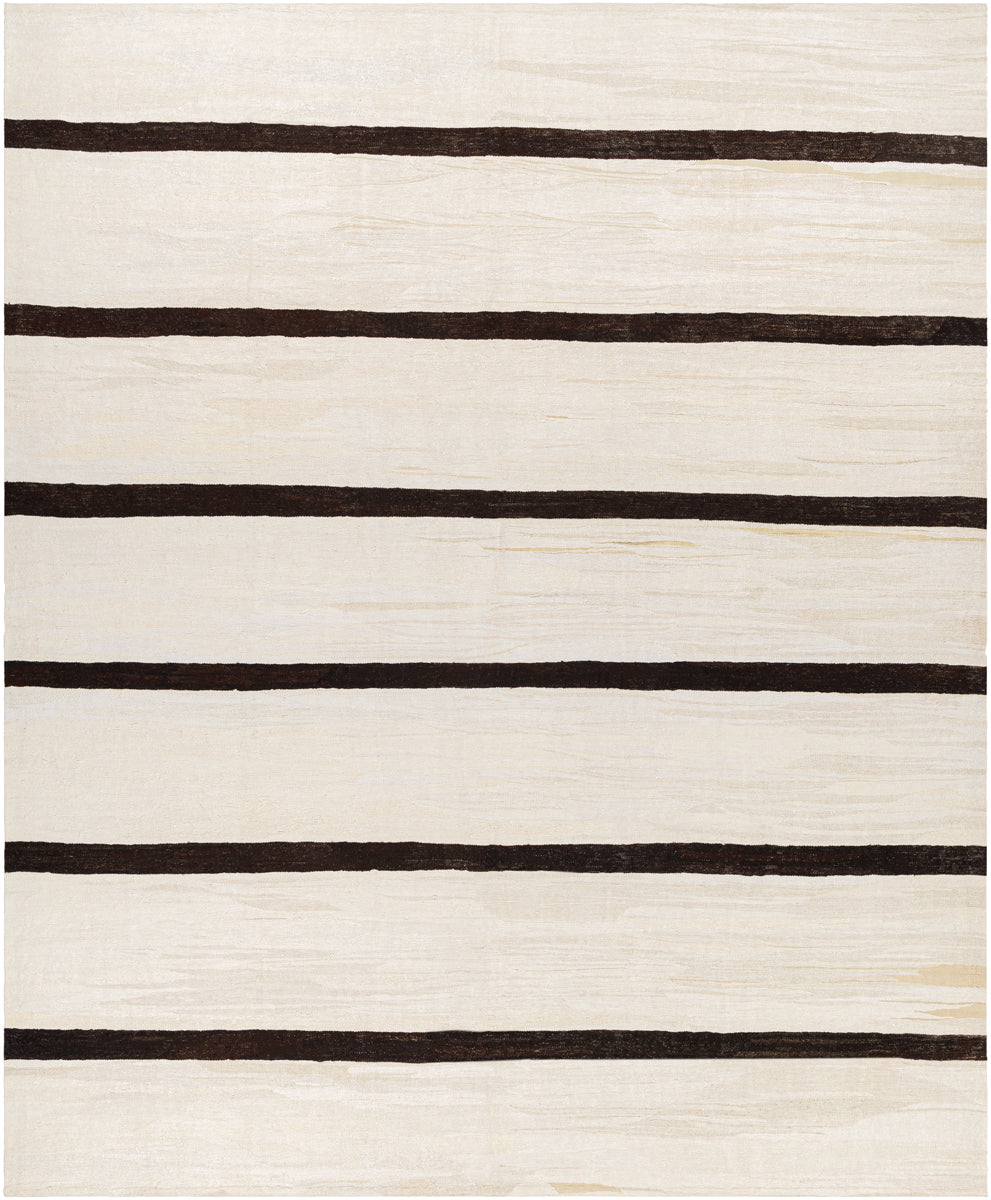 Antique One of a Kind AOOAK-1041 10'2" x 12'5" Handmade Rug AOOAK1041-10212  Pearl, Off-White, Black Surya