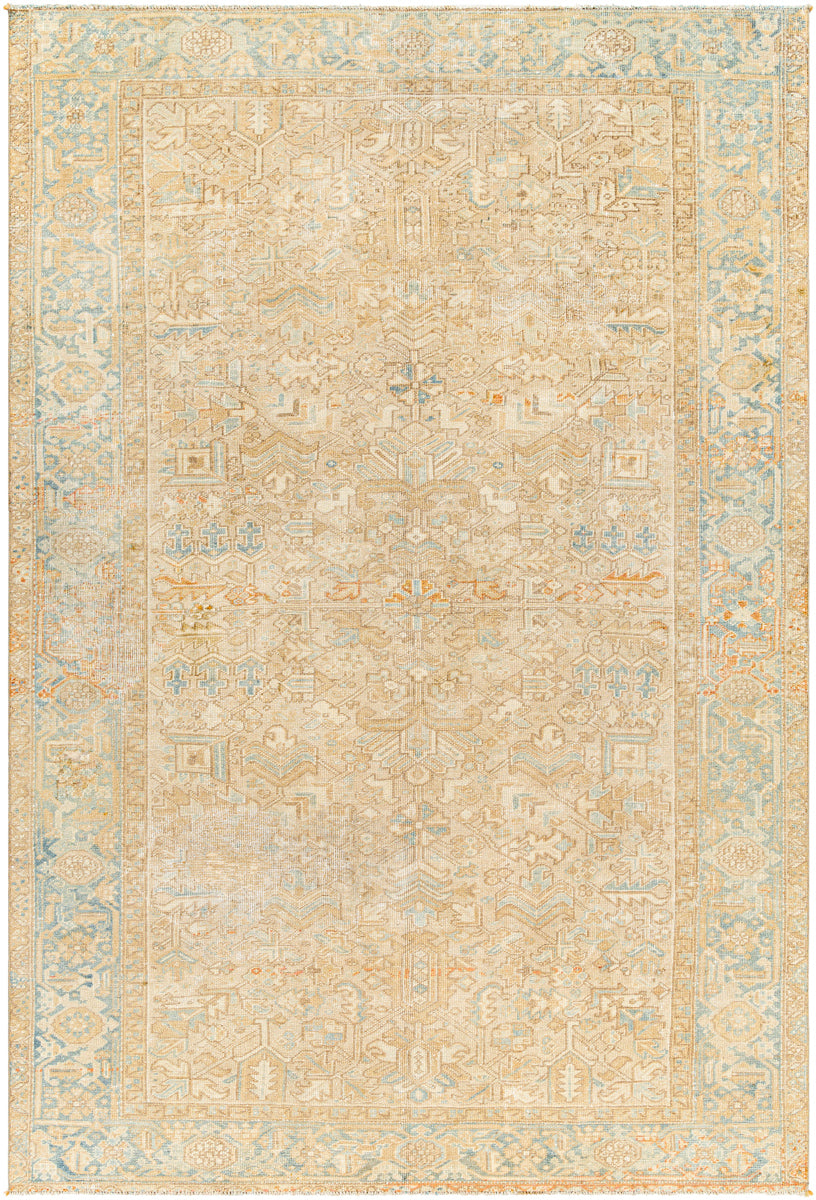 Antique One of a Kind AOOAK-1063 7' x 10'9" Handmade Rug AOOAK1063-7109  Natural, Pearl, Khaki Surya
