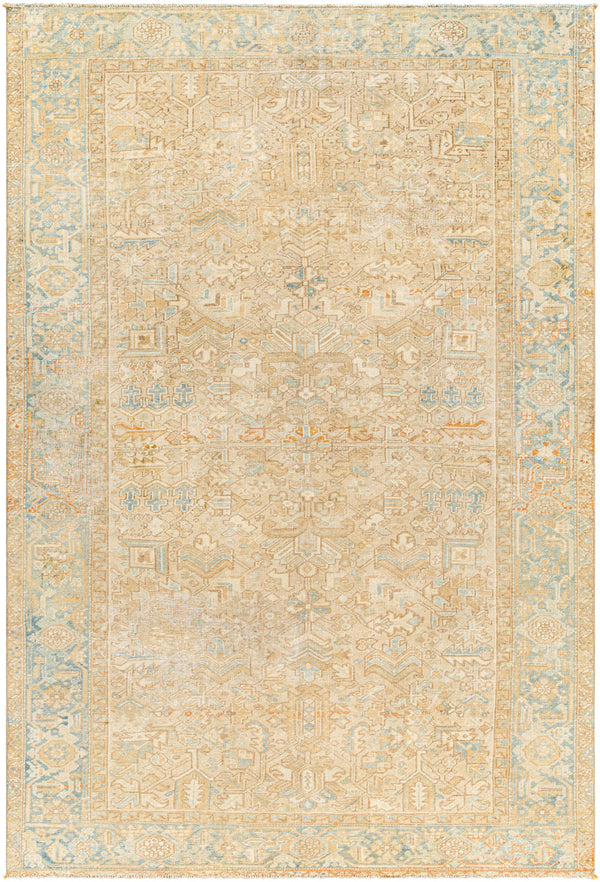 Antique One of a Kind AOOAK-1063 7' x 10'9" Handmade Rug AOOAK1063-7109  Natural, Pearl, Khaki Surya