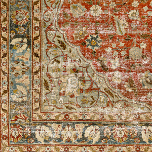 Antique One of a Kind AOOAK-1068 9'5" x 12'1" Handmade Rug AOOAK1068-95121  Camel, Brick, Clay, Nickel, Mocha, Sepia, Tan Surya