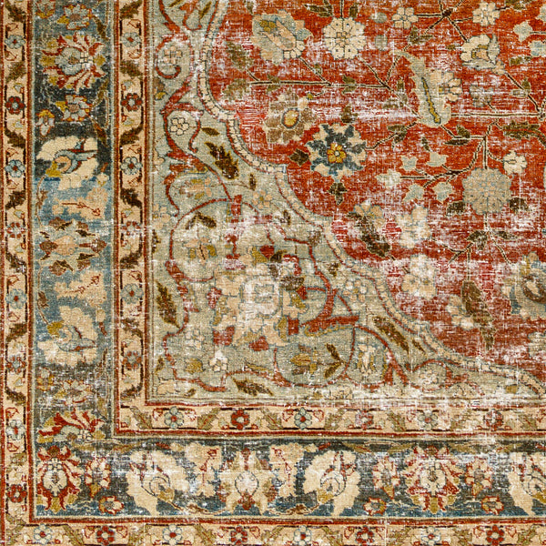 Antique One of a Kind AOOAK-1068 9'5" x 12'1" Handmade Rug AOOAK1068-95121  Camel, Brick, Clay, Nickel, Mocha, Sepia, Tan Surya