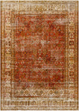 Antique One of a Kind AOOAK-1069 7'7" x 10'8" Handmade Rug AOOAK1069-77108  Brick, Dark Brown, Camel, Clay, Brown Surya
