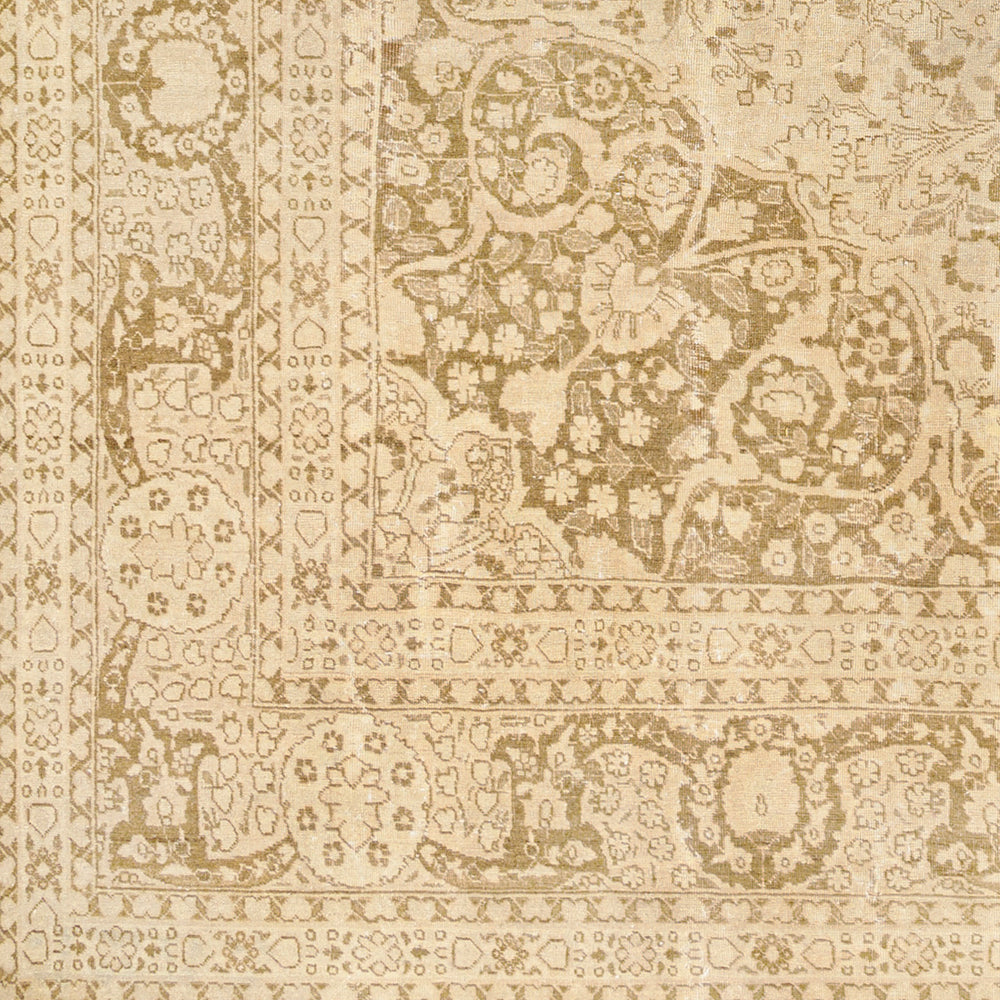 Antique One of a Kind AOOAK-1071 11' x 13'8" Handmade Rug AOOAK1071-11138  Natural, Khaki, Camel, Tan, Light Wood Surya