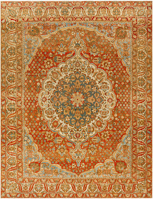 Antique One of a Kind AOOAK-1075 9'1" x 11'7" Handmade Rug AOOAK1075-11791  Copper, Camel, Clay, Brown, Khaki, Dark Brown, Light Wood Surya