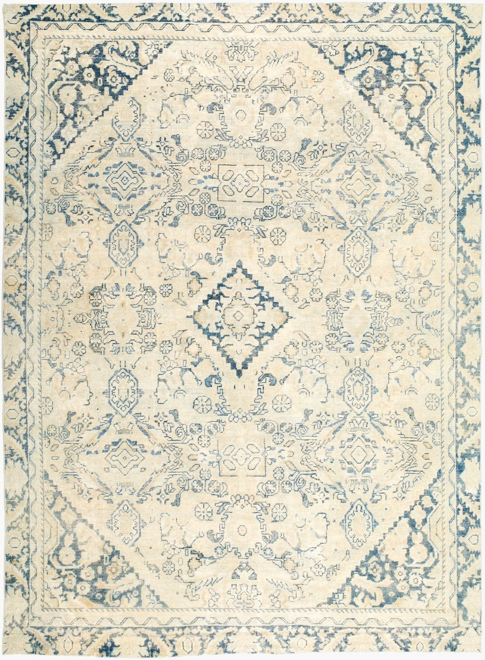 Surya Antique Hand Knotted Turkish Wool Rug with Low Pile and Traditional Motifs AOOAK1076-85114