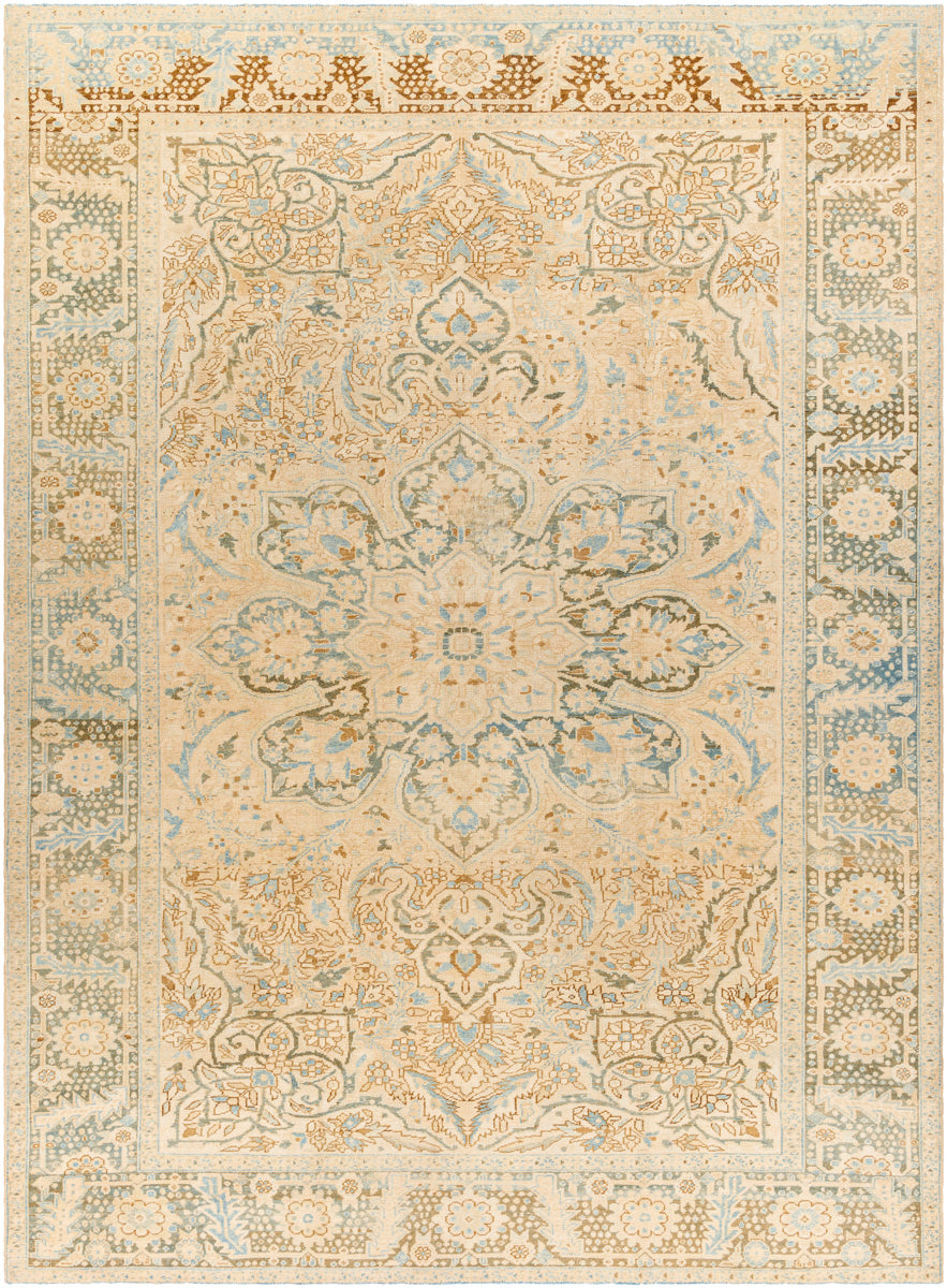 Antique One of a Kind AOOAK-1078 8'2" x 11'6" Handmade Rug AOOAK1078-82116  Natural, Desert Tan, Pearl, Khaki, Camel Surya