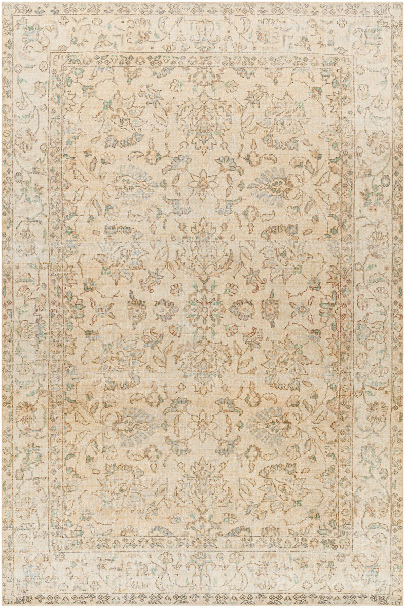 Antique One of a Kind AOOAK-1081 6'7" x 9'10" Handmade Rug AOOAK1081-67910  Ash, Natural, Khaki, Pearl Surya