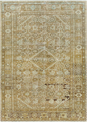 Antique One of a Kind AOOAK-1082 7'2" x 10'6" Handmade Rug AOOAK1082-72106  Sage, Slate Grey Taupe, Grey, Clay, Ash Surya