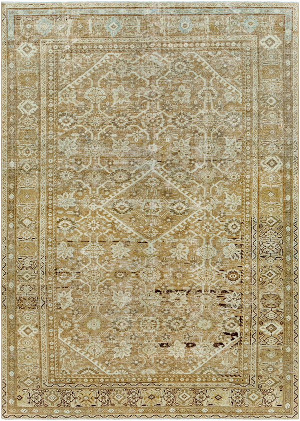 Antique One of a Kind AOOAK-1082 7'2" x 10'6" Handmade Rug AOOAK1082-72106  Sage, Slate Grey Taupe, Grey, Clay, Ash Surya