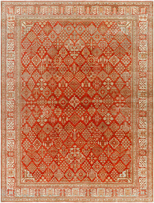 Antique One of a Kind AOOAK-1083 7'5" x 9'10" Handmade Rug AOOAK1083-75910  Clay, Light Wood, Garnet, Brick, Khaki Surya