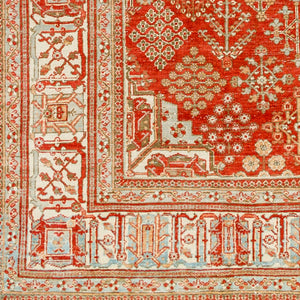 Antique One of a Kind AOOAK-1083 7'5" x 9'10" Handmade Rug AOOAK1083-75910  Clay, Light Wood, Garnet, Brick, Khaki Surya