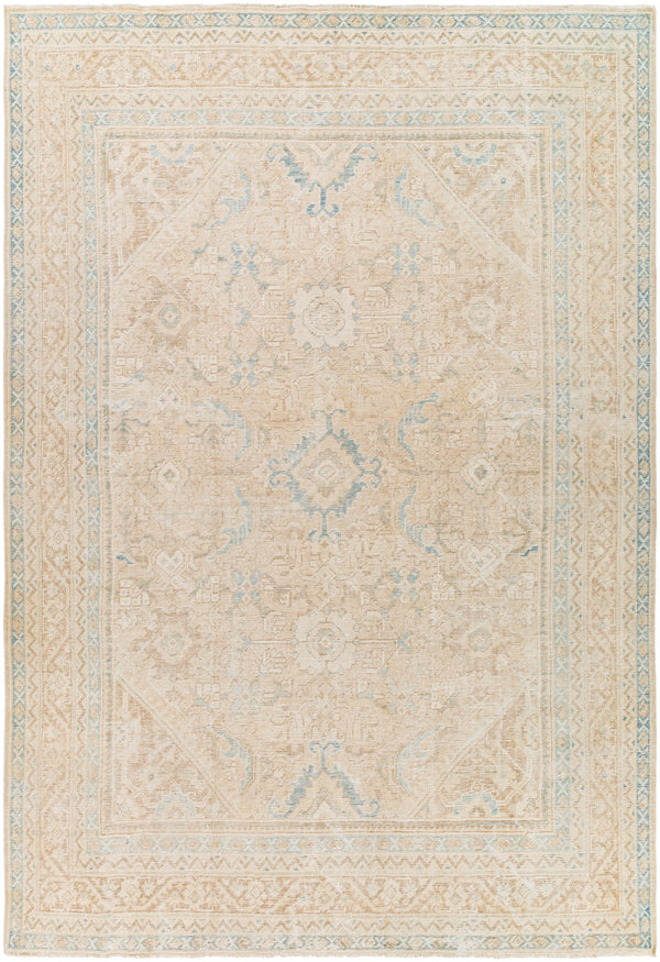 Antique One of a Kind AOOAK-1089 7'4" x 10'6" Handmade Rug AOOAK1089-74106  Ash, Pearl, Light Silver Surya