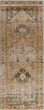 Antique One of a Kind AOOAK-1103 6'4" x 15'10" Handmade Rug AOOAK1103-64151  Grey, Khaki, Brick, Lunar Green Surya