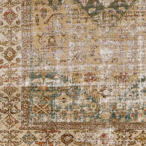 Antique One of a Kind AOOAK-1103 6'4" x 15'10" Handmade Rug AOOAK1103-64151  Grey, Khaki, Brick, Lunar Green Surya