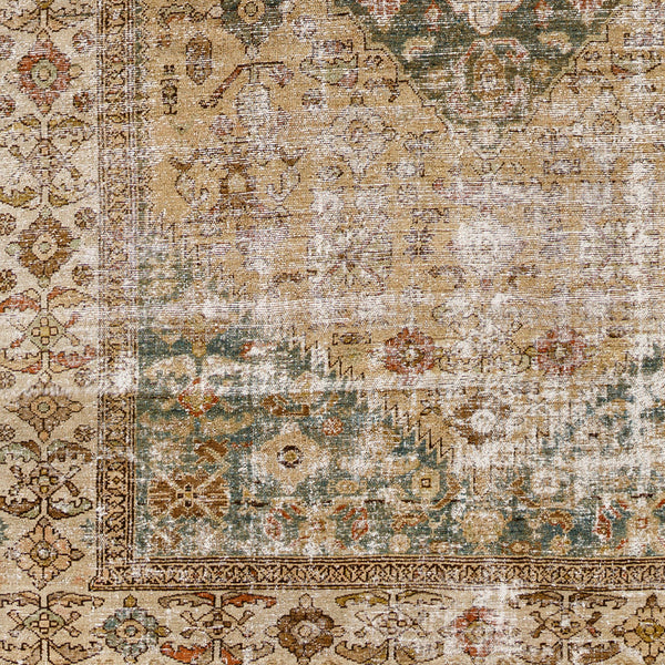 Antique One of a Kind AOOAK-1103 6'4" x 15'10" Handmade Rug AOOAK1103-64151  Grey, Khaki, Brick, Lunar Green Surya