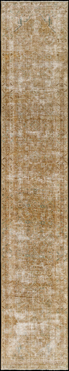 Antique One of a Kind AOOAK-1111 2'10" x 14'4" Handmade Rug AOOAK1111-21014  Camel, Khaki, Brick Surya