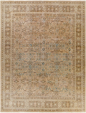 Antique One of a Kind AOOAK-1122 9'9" x 12'8" Handmade Rug AOOAK1122-99128  Camel, Khaki, Nickel Surya