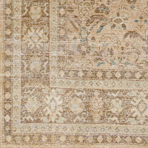 Antique One of a Kind AOOAK-1122 9'9" x 12'8" Handmade Rug AOOAK1122-99128  Camel, Khaki, Nickel Surya