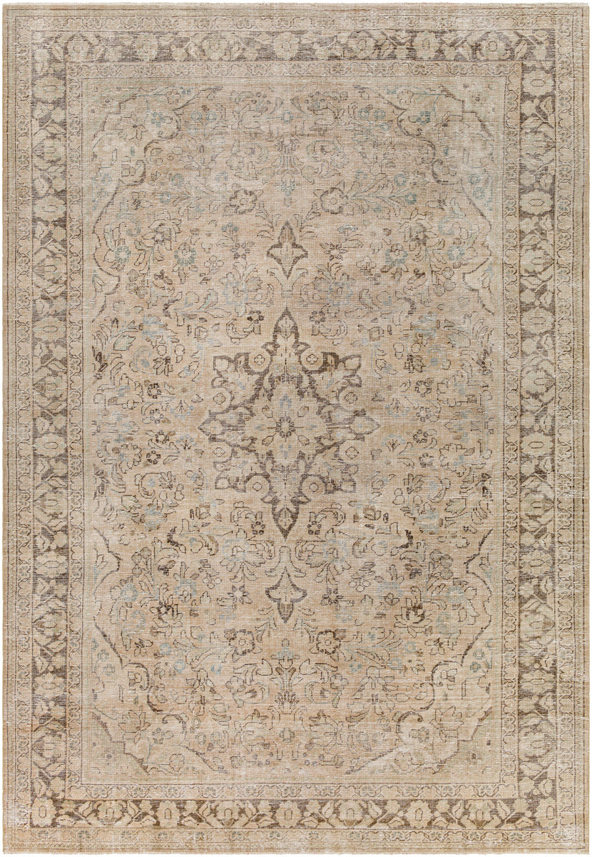 Antique One of a Kind AOOAK-1123 8'8" x 12'8" Handmade Rug AOOAK1123-88128  Slate Grey Taupe, Khaki, Sage Surya