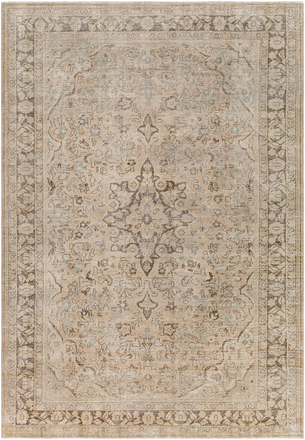 Antique One of a Kind AOOAK-1123 8'8" x 12'8" Handmade Rug AOOAK1123-88128  Slate Grey Taupe, Khaki, Sage Surya
