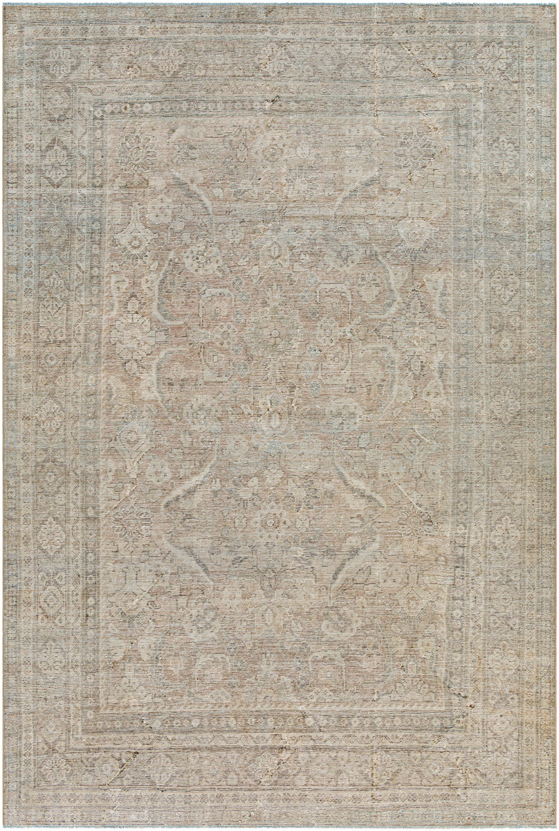 Antique One of a Kind AOOAK-1124 6'11" x 10'6" Handmade Rug AOOAK1124-61110  Pewter, Ash, Sage Surya