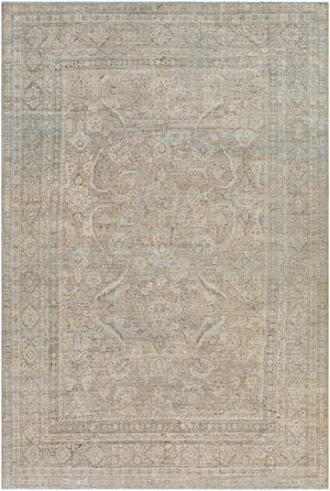 Antique One of a Kind AOOAK-1124 6'11" x 10'6" Handmade Rug AOOAK1124-61110  Pewter, Ash, Sage Surya