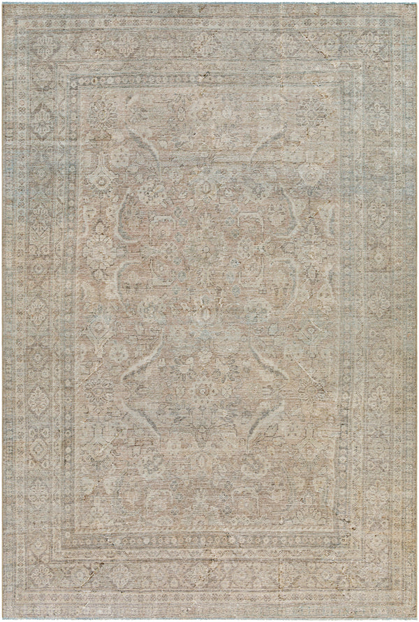 Antique One of a Kind AOOAK-1124 6'11" x 10'6" Handmade Rug AOOAK1124-61110  Pewter, Ash, Sage Surya