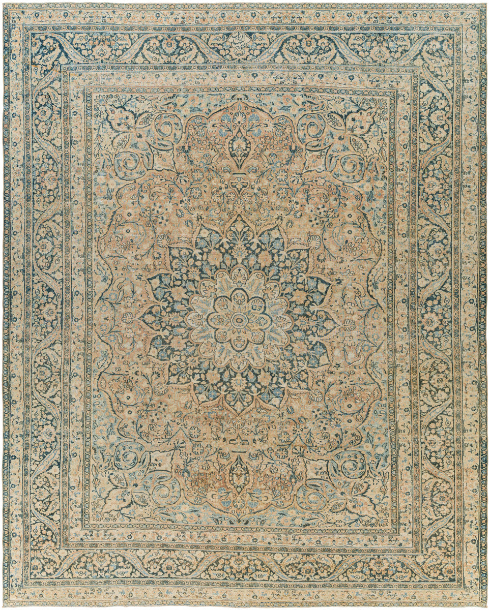 Antique One of a Kind AOOAK-1138 8'8" x 10'10" Handmade Rug AOOAK1138-88101  Khaki, Grey Surya