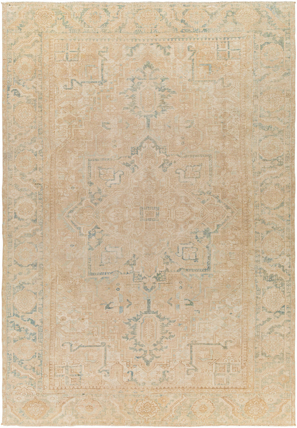 Antique One of a Kind AOOAK-1142 7'3" x 10'4" Handmade Rug AOOAK1142-73104  Slate Grey Taupe, Warm Grey, Desert Tan Surya