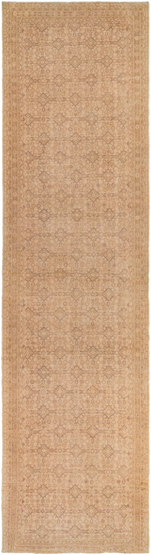 Antique One of a Kind AOOAK-1144 3'11" x 14'1" Handmade Rug AOOAK1144-31114  Camel, Light Wood, Khaki, Tan Surya