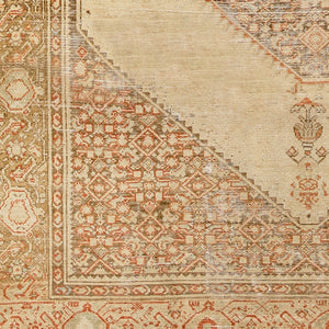 Antique One of a Kind AOOAK-1147 6'7" x 15'7" Handmade Rug AOOAK1147-67157  Khaki, Clay, Brass Surya