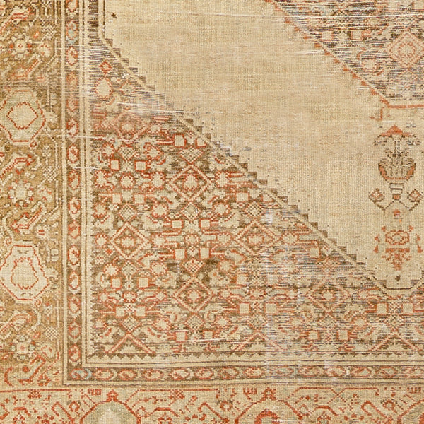 Antique One of a Kind AOOAK-1147 6'7" x 15'7" Handmade Rug AOOAK1147-67157  Khaki, Clay, Brass Surya