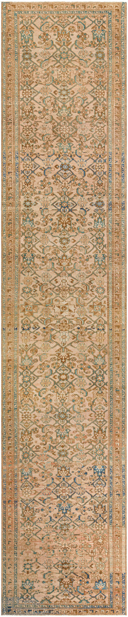 Antique One of a Kind AOOAK-1148 3'5" x 16'5" Handmade Rug AOOAK1148-35165  Camel, Light Wood, Grey, Natural, Clay Surya