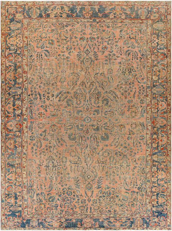 Surya Antique 7'5" X 10'10" Handcrafted Turkish Wool Rug - Unique, Durable, Perfect For Traditional Homes! Dusty Rose Wool,Cotton Aooak1169-10814