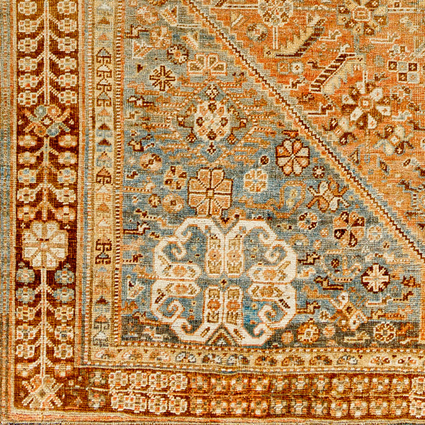 Antique One of a Kind AOOAK-1171 6'1" x 9'7" Handmade Rug AOOAK1171-6197  Camel, Copper, Khaki, Light Wood, Brick Surya