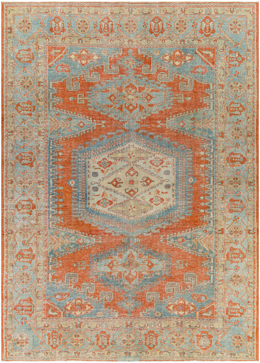 Antique One of a Kind AOOAK-1188 9' x 12'6" Handmade Rug AOOAK1188-9126  Khaki, Sage, Clay, Rose Gold Surya