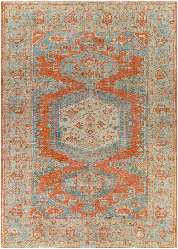 Antique One of a Kind AOOAK-1188 9' x 12'6" Handmade Rug AOOAK1188-9126  Khaki, Sage, Clay, Rose Gold Surya