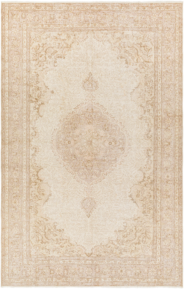 Antique One of a Kind AOOAK-1200 6'9" x 10'5" Handmade Rug AOOAK1200-69105  Natural, Pearl, Light Grey, Khaki Surya