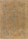 Antique One of a Kind AOOAK-1204 6'11" x 9'5" Handmade Rug AOOAK1204-61195  Camel, Clay, Dark Grey, Sage, Khaki Surya