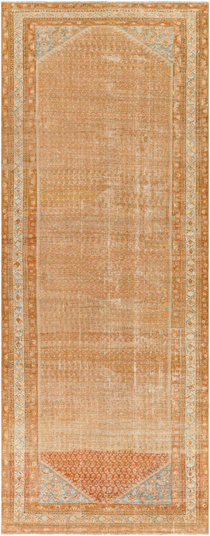 Antique One of a Kind AOOAK-1208 6'6" x 16'3" Handmade Rug AOOAK1208-66163  Camel, Tan, Clay, Natural Surya