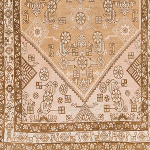 Antique One of a Kind AOOAK-1211 3'8" x 9'9" Handmade Rug AOOAK1211-3899  Khaki, Rose Gold, Natural, Clay, Brick Surya