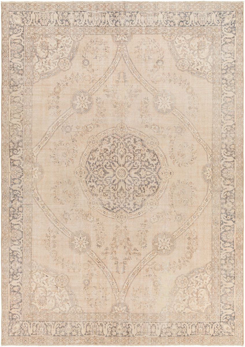 Antique One of a Kind AOOAK-1217 8' x 11'4" Handmade Rug AOOAK1217-8114  Ash, Khaki, Pearl Surya