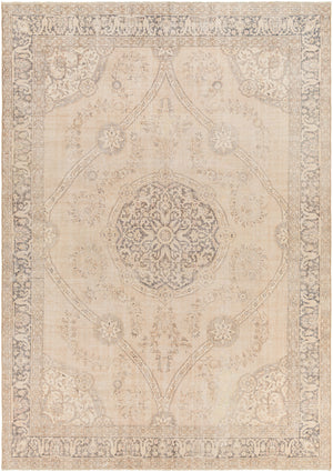 Antique One of a Kind AOOAK-1217 8' x 11'4" Handmade Rug AOOAK1217-8114  Ash, Khaki, Pearl Surya