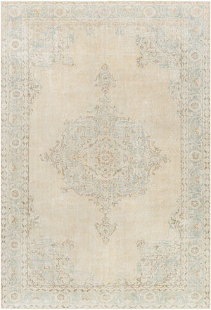 Antique One of a Kind AOOAK-1231 6'8" x 9'7" Handmade Rug AOOAK1231-6897  Ash, Light Grey, Pearl Surya