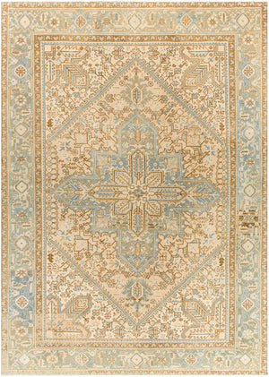 Antique One of a Kind AOOAK-1236 6'9" x 9'5" Handmade Rug AOOAK1236-6995  Natural, Khaki, Camel, Desert Tan, Tan Surya