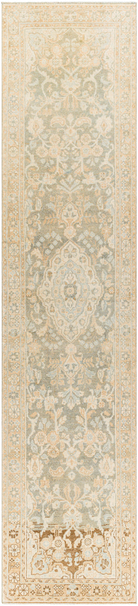 Antique One of a Kind AOOAK-1243 2'8" x 12'5" Handmade Rug AOOAK1243-28125  Natural, Pearl, Ash, Khaki Surya