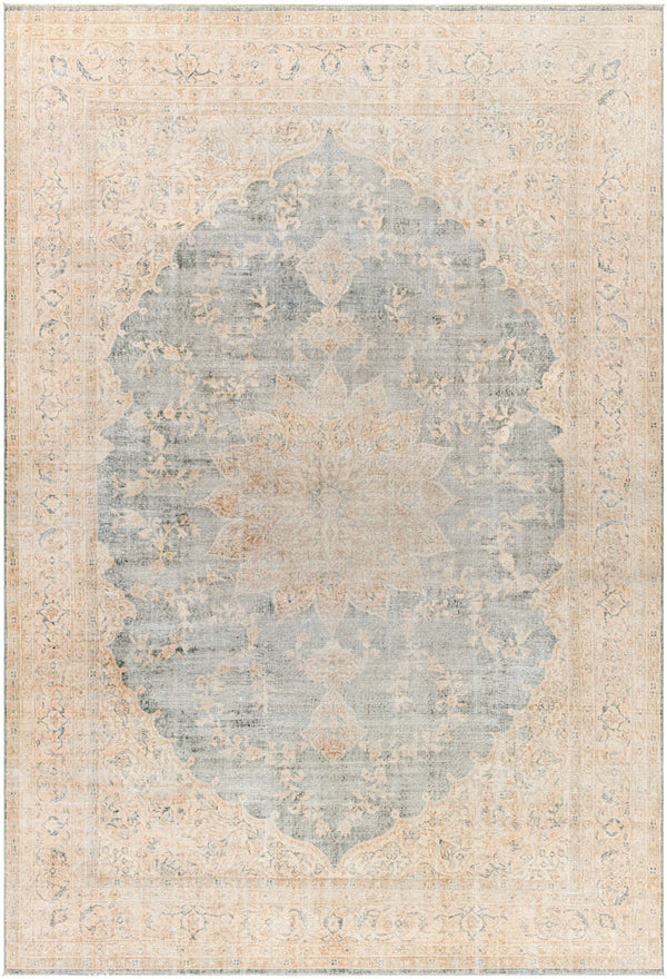 Antique One of a Kind AOOAK-1256 7'9" x 11'8" Handmade Rug AOOAK1256-79118  Ash, Pearl, Sterling Grey Surya