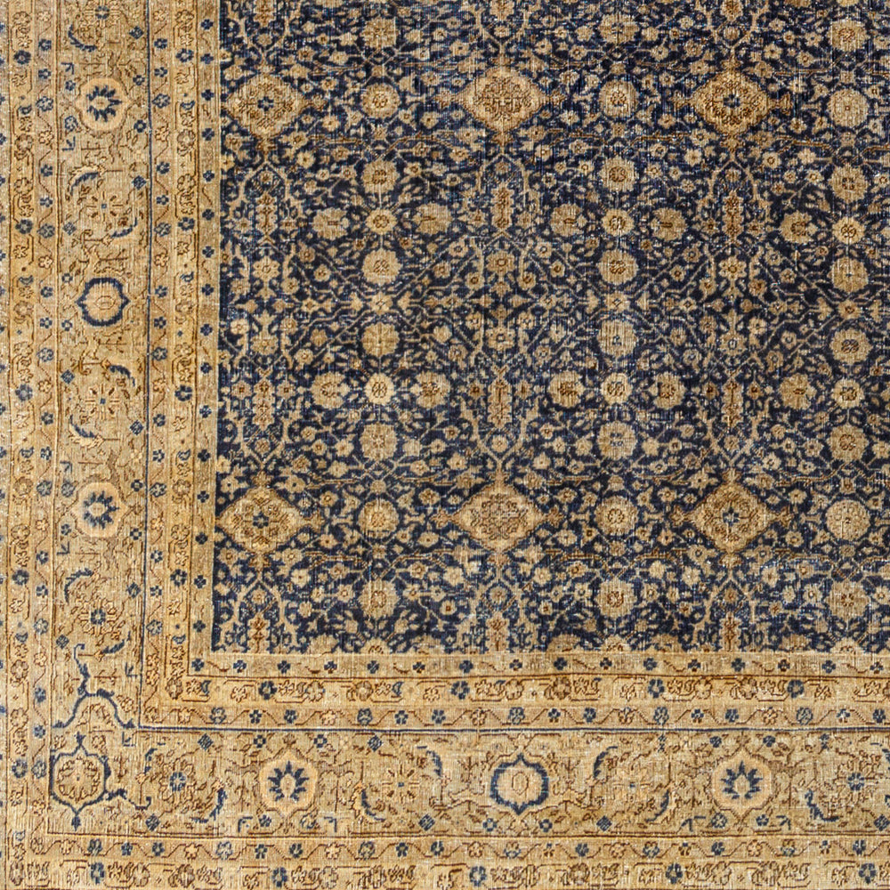 Antique One of a Kind AOOAK-1262 9'4" x 13'9" Handmade Rug AOOAK1262-94139  Camel, Dark Grey, Grey, Slate Blue, Eggplant Surya