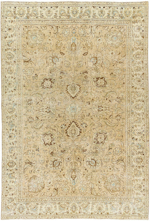 Antique One of a Kind AOOAK-1568 6'11" x 10'2" Handmade Rug AOOAK1568-61110  Khaki, Desert Tan, Camel Surya